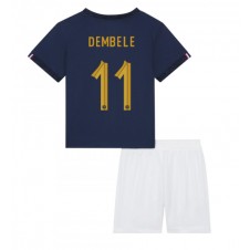 Frankrike Ousmane Dembele #11 Hjemmedraktsett Barn VM 2022 Kortermet (+ korte bukser)